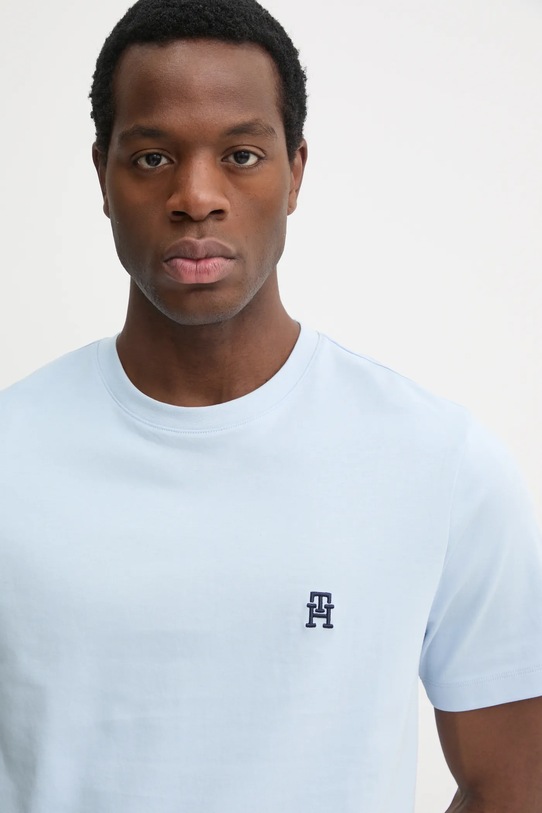 Хлопковая футболка Tommy Hilfiger голубой MW0MW37510