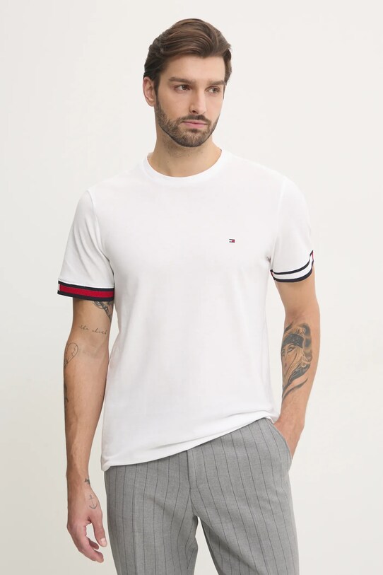Tommy Hilfiger t-shirt bawełniany regular biały MW0MW38078