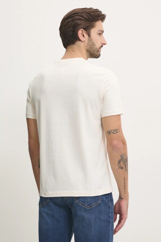 Tommy Hilfiger tricou din bumbac MW0MW38334 bej SS25