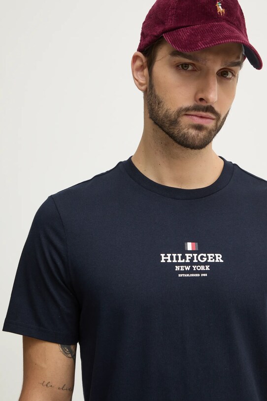 Tommy Hilfiger t-shirt granatowy MW0MW38980
