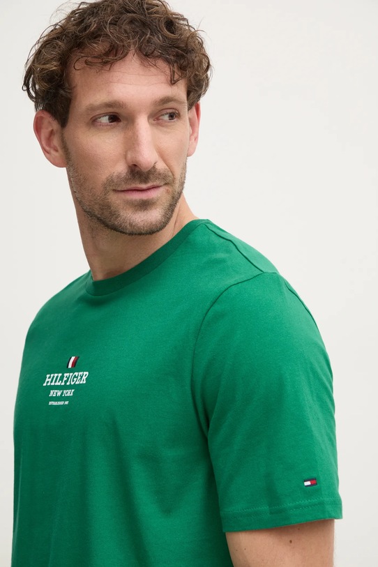 Tommy Hilfiger t-shirt nadruk zielony MW0MW38980