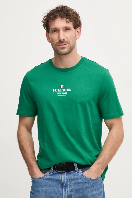 Tommy Hilfiger t-shirt zielony MW0MW38980
