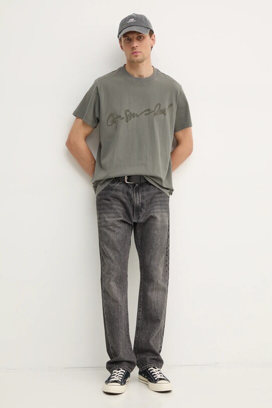 G-Star tricou din bumbac D25148.C336 gri SS25
