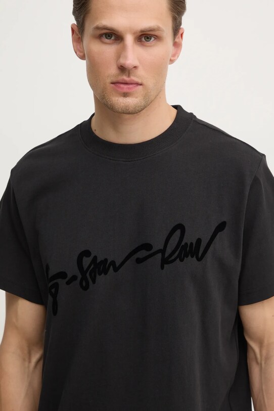 G-Star t-shirt bawełniany czarny D25148.C336