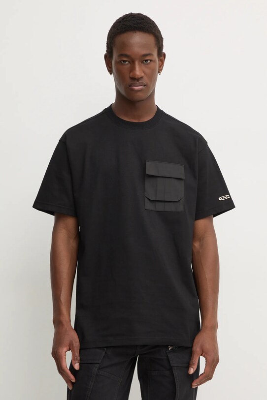 G-Star tricou din bumbac uni negru D25161.C336