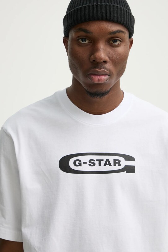 G-Star tricou din bumbac alb D26350.C336