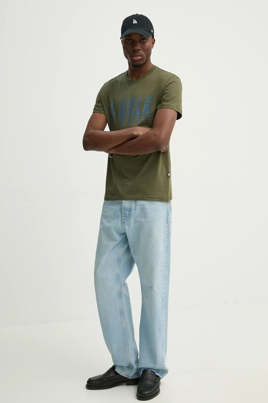 G-Star tricou din bumbac D25140.336 verde SS25