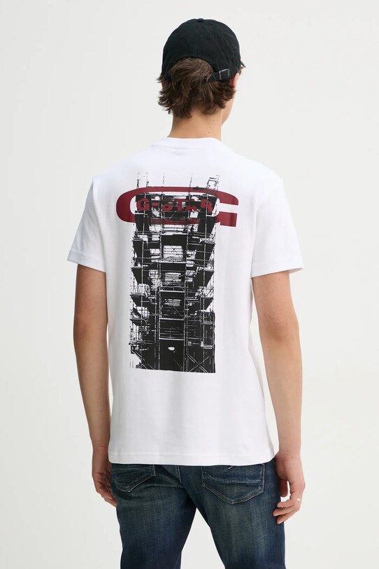 G-Star tricou din bumbac alb D25141.C812