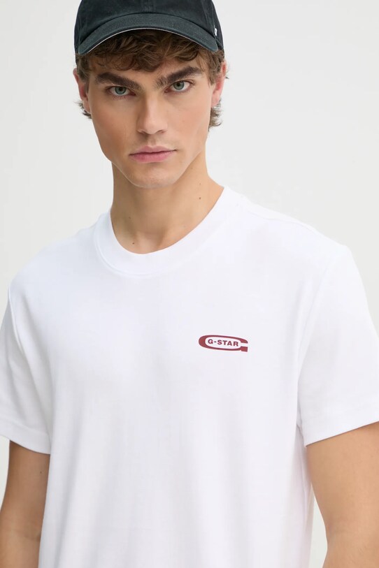 G-Star tricou din bumbac D25141.C812 alb
