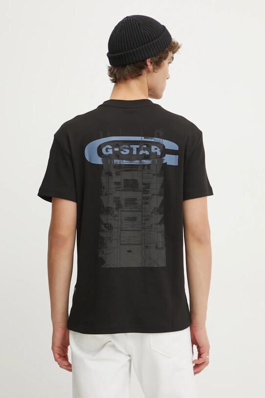 G-Star tricou din bumbac negru D25141.C812