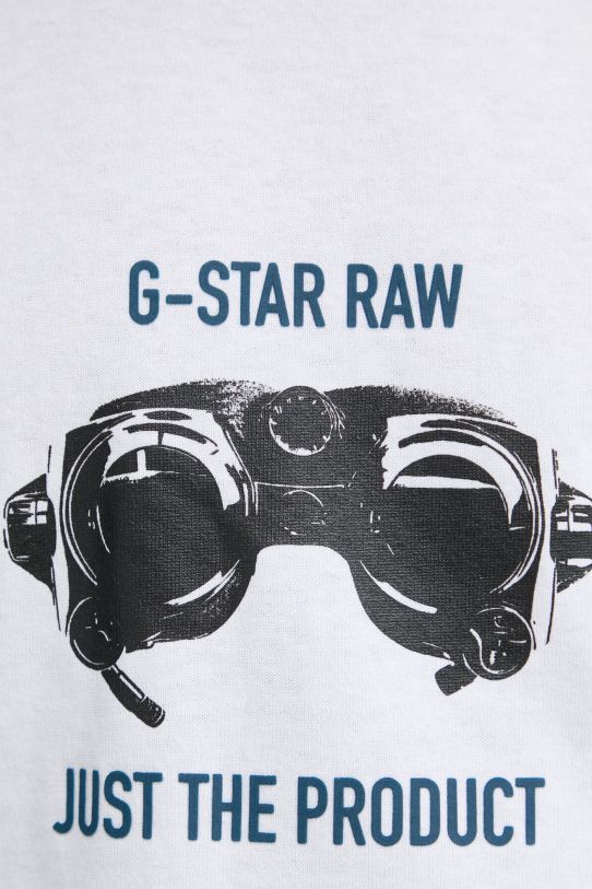 G-Star Raw t-shirt bawełniany D25143.C336 biały