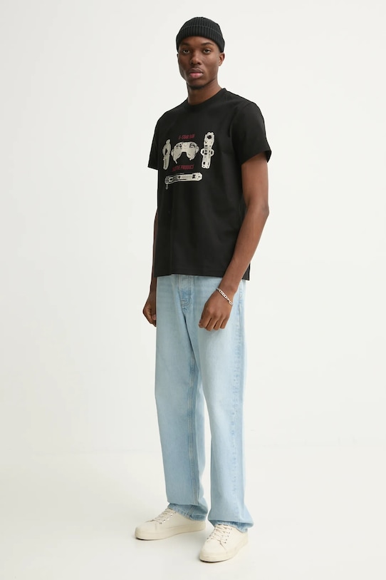G-Star tricou din bumbac D25143.C336 negru SS25