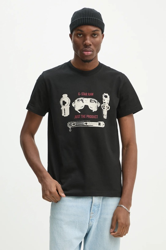 G-Star tricou din bumbac negru D25143.C336