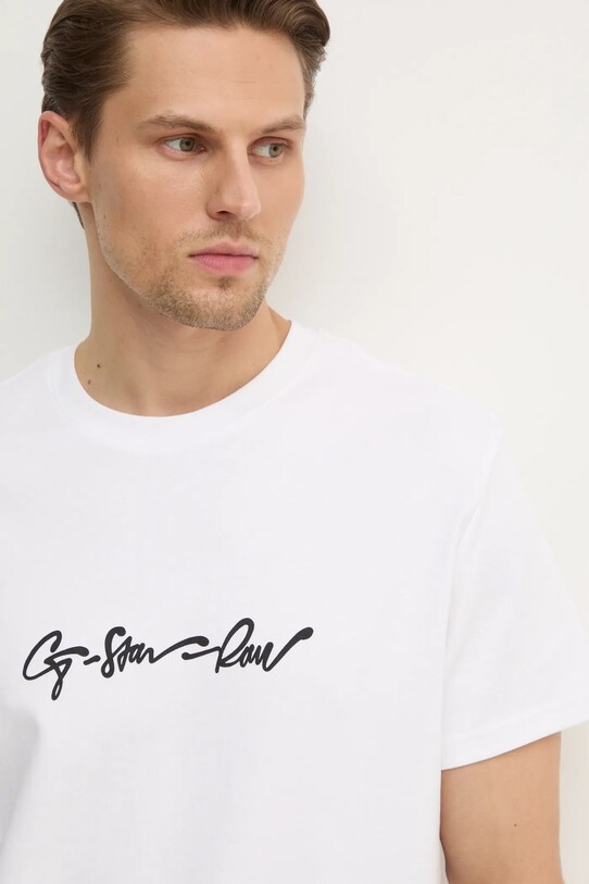 G-Star tricou din bumbac alb D25150.C812