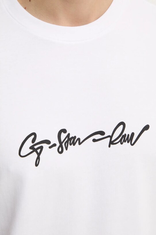 G-Star tricou din bumbac D25150.C812 alb