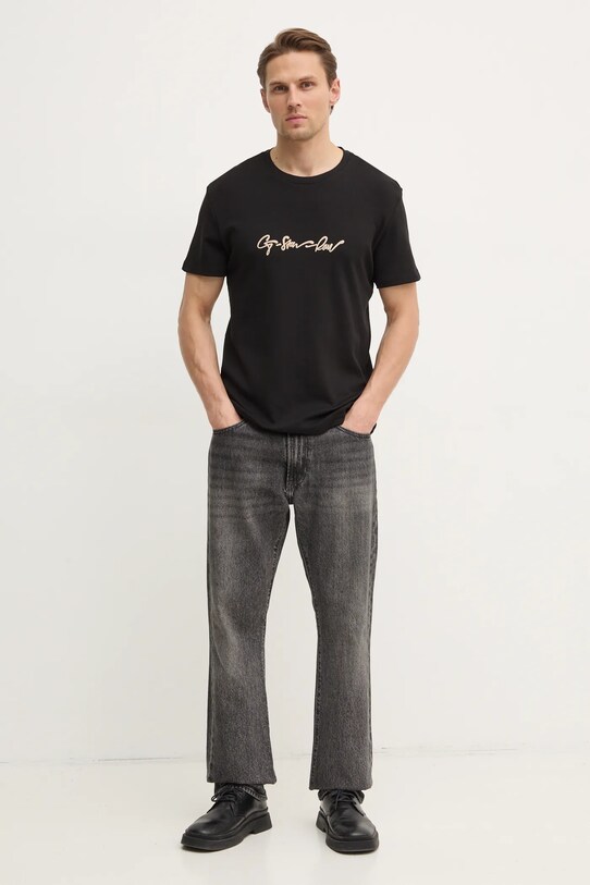 G-Star tricou din bumbac D25150.C812 negru SS25