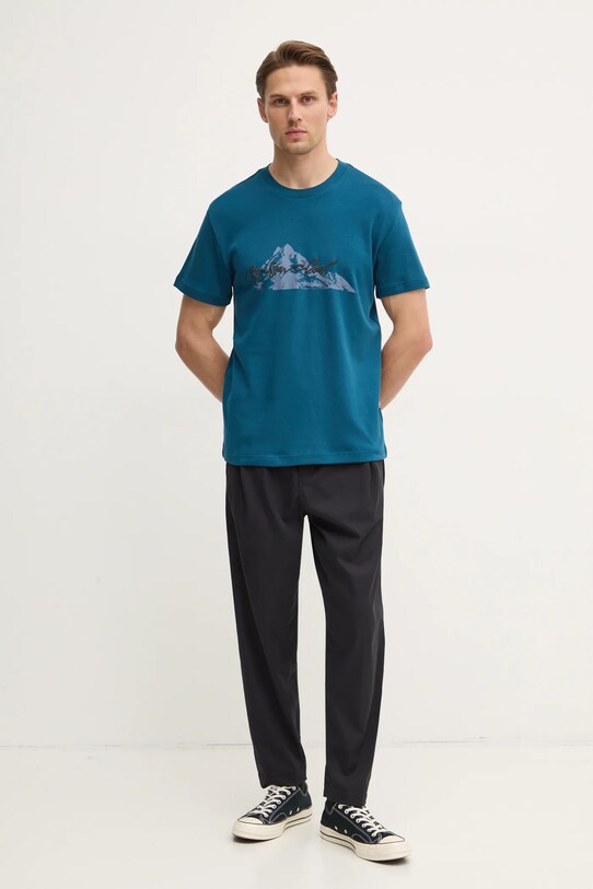 G-Star tricou din bumbac D25158.C812 turcoaz SS25