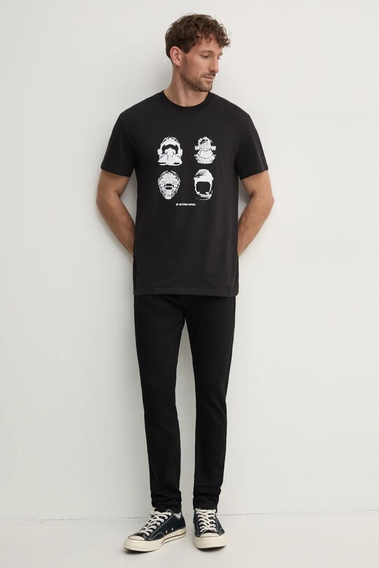 G-Star tricou din bumbac D25160.336 negru SS25