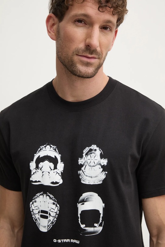 Pamučna majica G-Star crna D25160.336