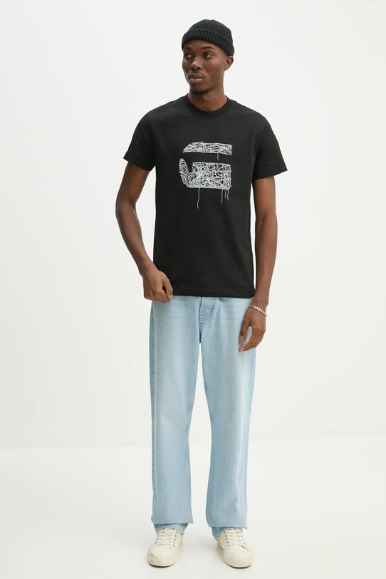 Bavlnené tričko G-Star D25674.C336 čierna SS25