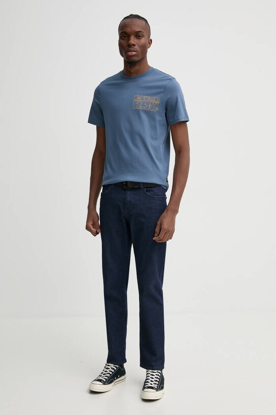 Bavlněné tričko G-Star D25146.C506 modrá SS25