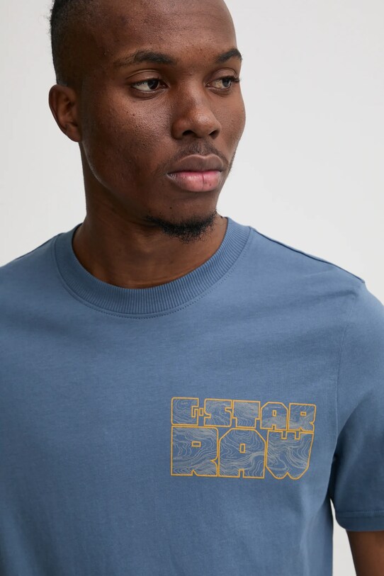 G-Star tricou din bumbac albastru D25146.C506