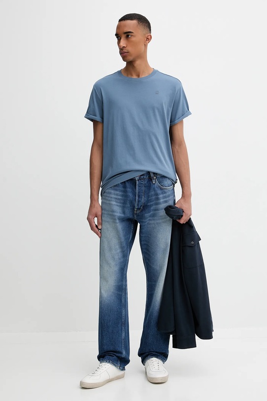 G-Star t-shirt bawełniany D16396.B353. niebieski SS25
