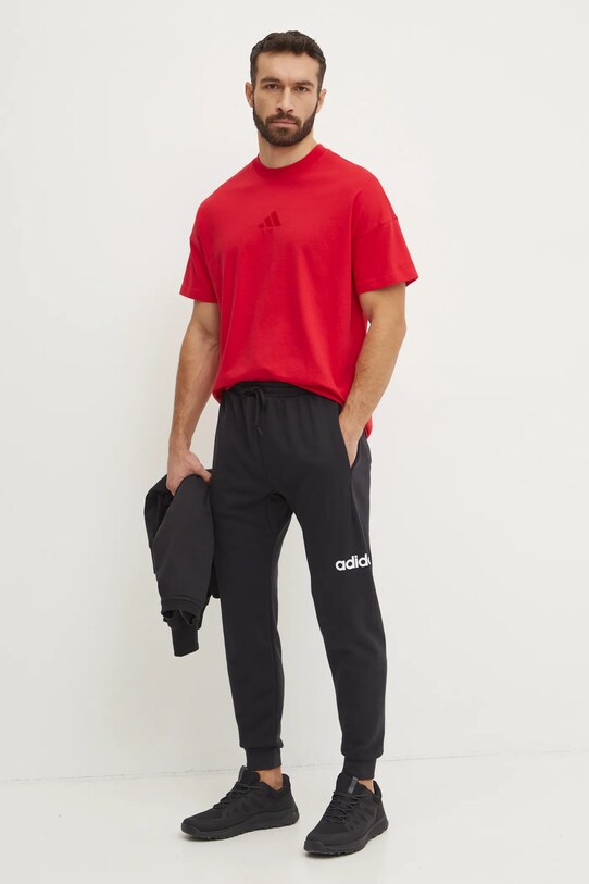 Бавовняна футболка adidas ALL SZN JC5346 червоний SS25