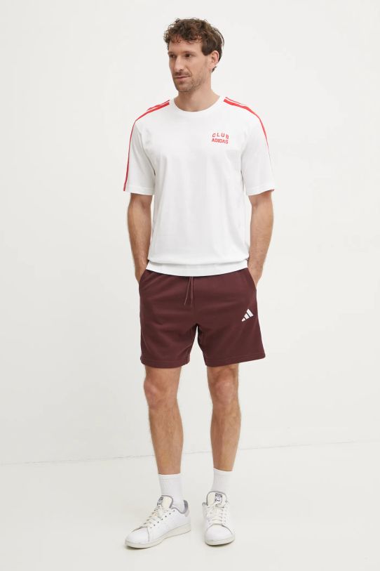 Бавовняна футболка adidas M C COLLE Collegiate JJ1606 білий SS25