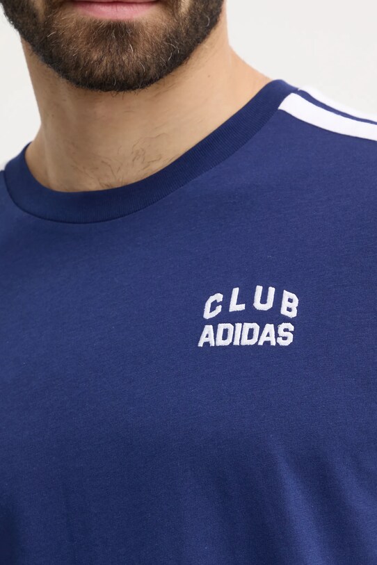 Бавовняна футболка adidas M C COLLE Collegiate JJ1608 темно-синій