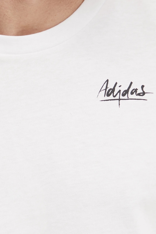 Бавовняна футболка adidas M L SL BOWL T JJ3962 білий