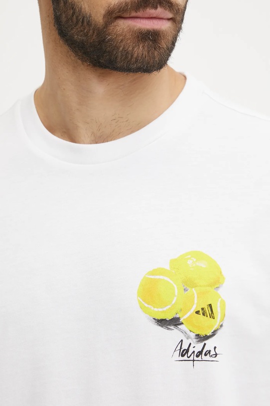 adidas t-shirt bawełniany SL LEMON JJ3959 beżowy