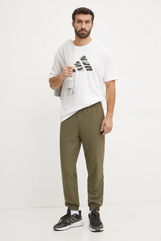 adidas tricou din bumbac Camo JI6770 bej SS25