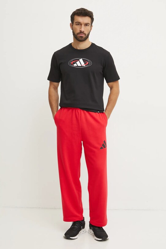 Хлопковая футболка adidas M C HOT CB T JI6783 чёрный SS25