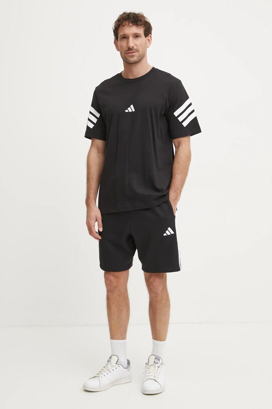 Хлопковая футболка adidas Future Icons JD4877 чёрный SS25