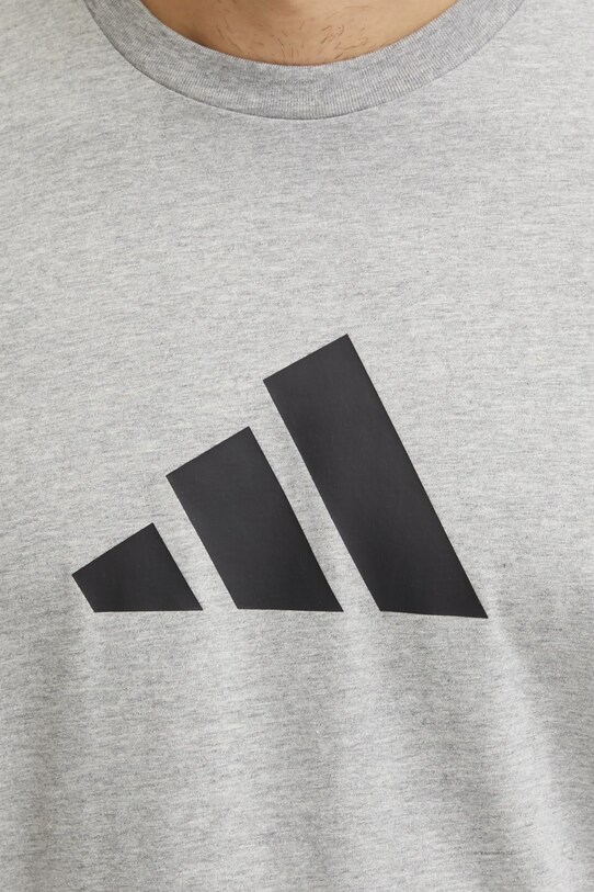 Хлопковая футболка adidas Future Icons JD4914 серый
