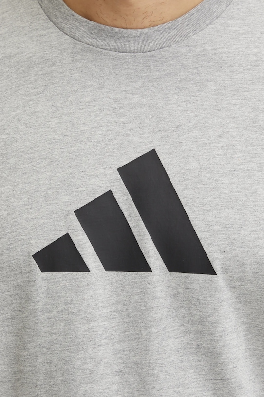 Бавовняна футболка adidas Future Icons JD4914 сірий