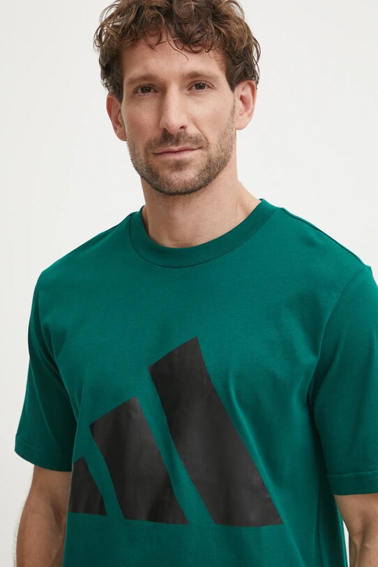 Бавовняна футболка adidas Essentials зелений JE8932