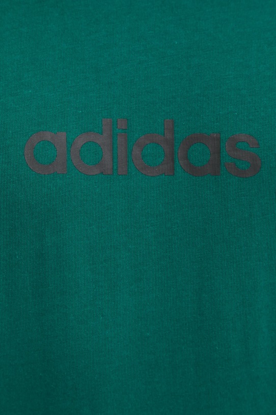 Хлопковая футболка adidas Essentials Linear JE8997 зелёный