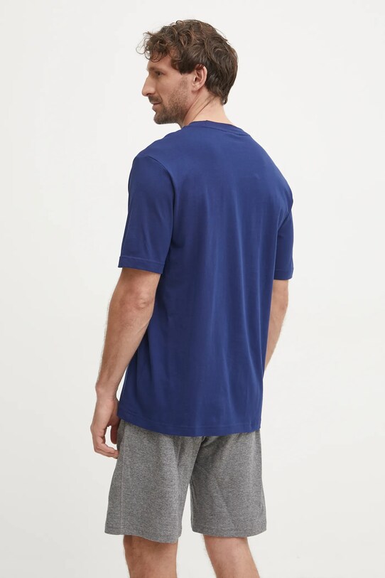 Ρούχα Βαμβακερό μπλουζάκι adidas Essentials Linear JE8999 σκούρο μπλε