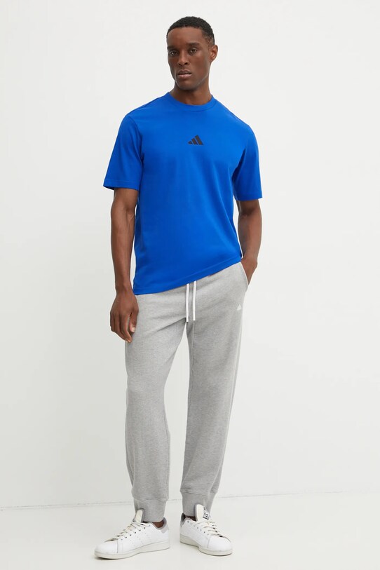 Бавовняна футболка adidas Essential JF1094 блакитний SS25
