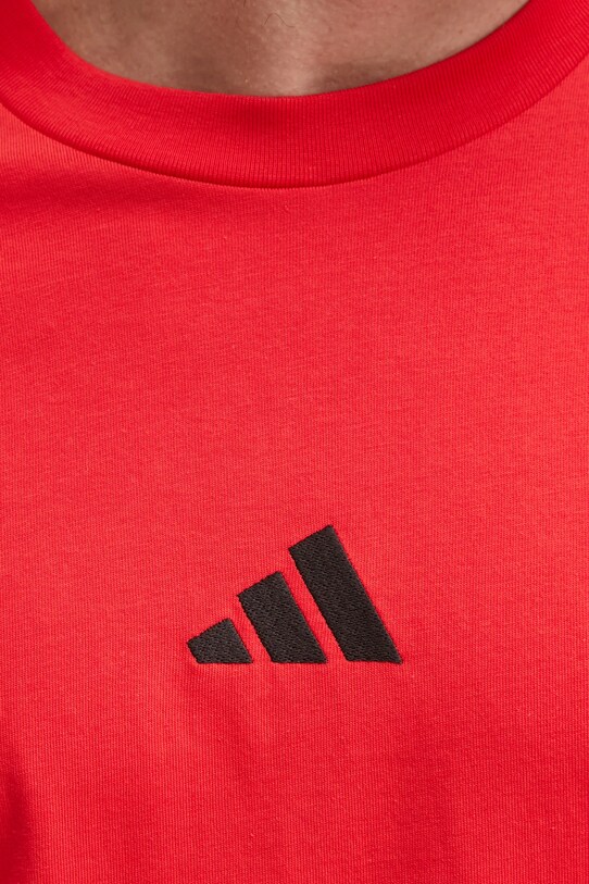Хлопковая футболка adidas Essential JF1095 красный