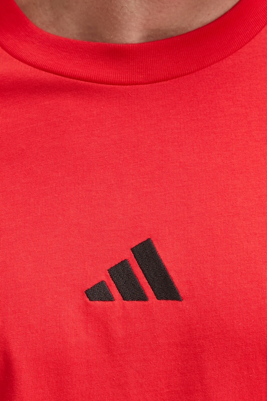 Хлопковая футболка adidas Essential JF1095 красный