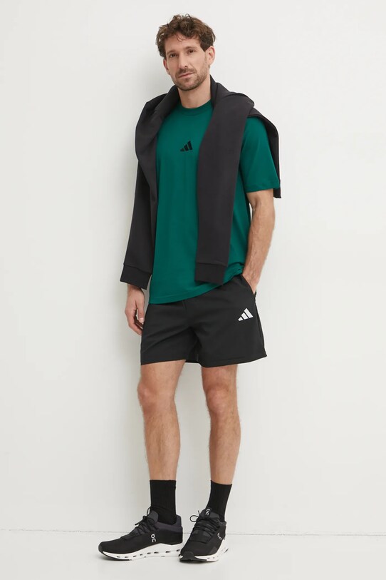 adidas tricou din bumbac Essential JF1096 verde SS25