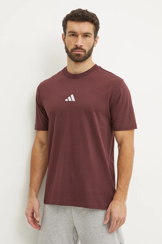 adidas tricou din bumbac Essential uni rosu JF1098