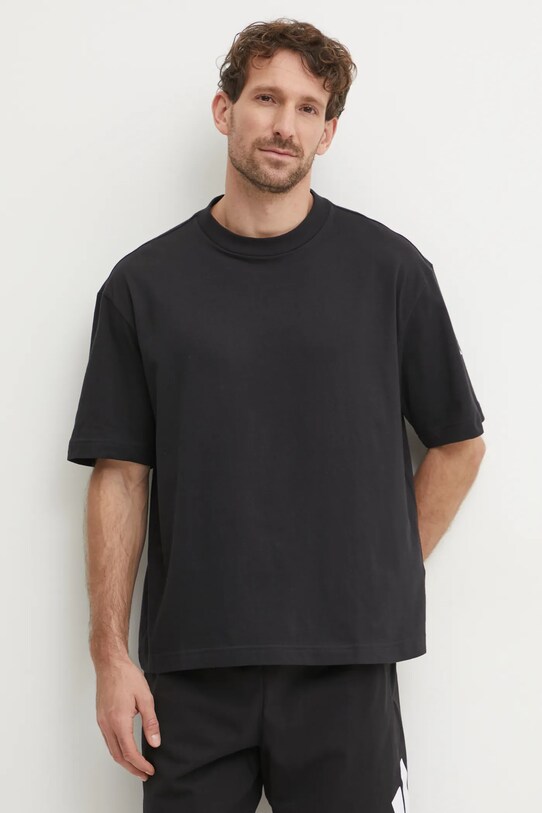 Бавовняна футболка adidas Essentials чорний JF3615