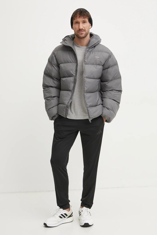 Бавовняна футболка adidas Essentials JF3618 сірий SS25