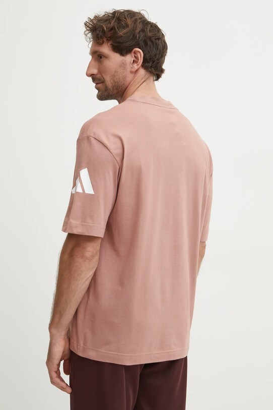 Oblečení Bavlněné tričko adidas Essentials JF3620 oranžová