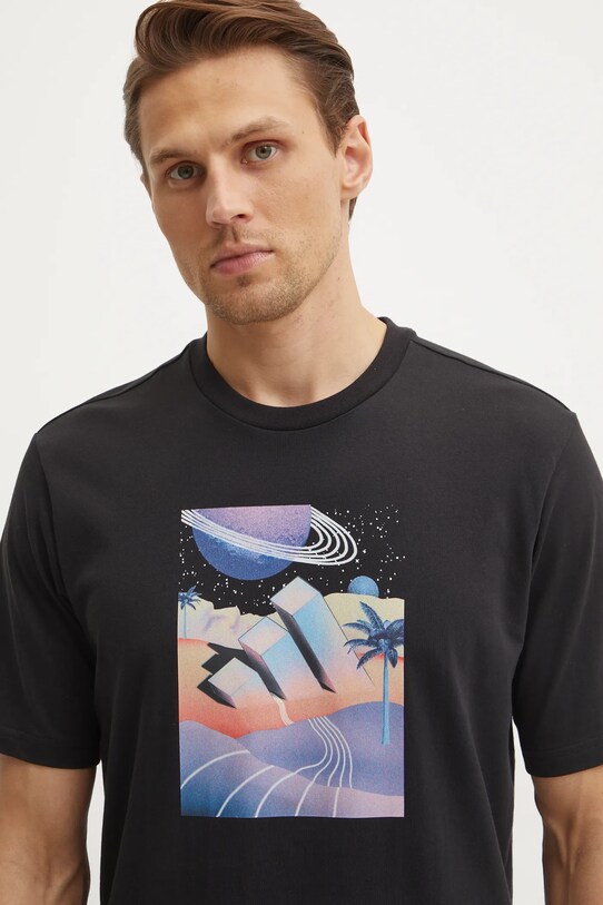 Хлопковая футболка adidas M ALL DAY I TEE чёрный JI9417