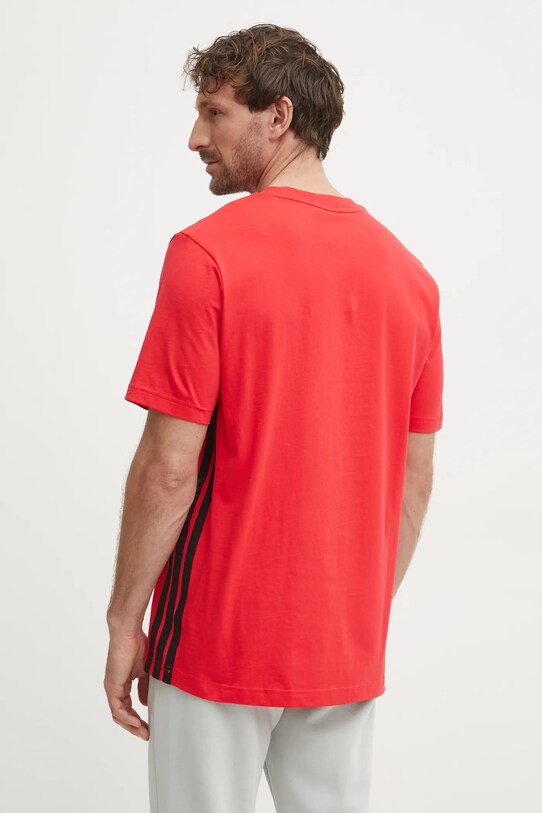 Odzież adidas t-shirt bawełniany Essentials JE6386 czerwony